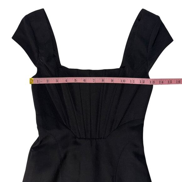 NEW NWT Staud Lotus Black Corset Maxi Dress Size 00 - Picture 10 of 13